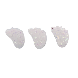DIY synthetic resin opal foot print beads 10x11.4mm with 1.5mm hole for jewelry making