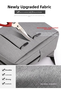 Close-up of scratch-resistant high-density nylon fabric on a 15.6 inch laptop backpack