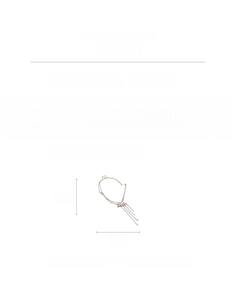 Detailed size specifications for zircon fan pendant necklace including length and weight