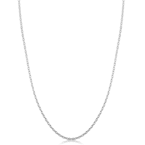 Minimalist silver-plated cable chain necklace with polished finish and classic links