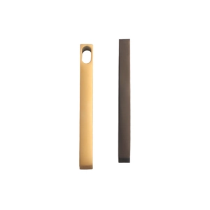 Polished stainless steel rectangular bar pendants in gold and black for DIY jewelry making