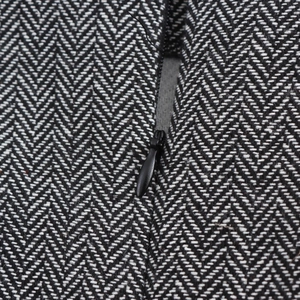 Elegant two-piece set featuring houndstooth texture and invisible zipper detail