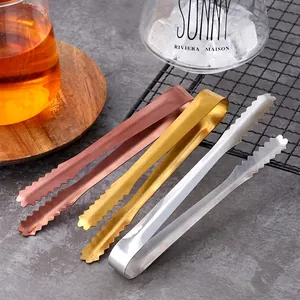Ensemble de pinces à glaçons en U en acier inoxydable doré, or rose et argent