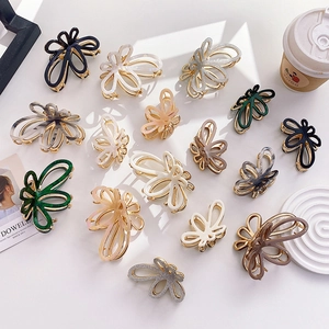 Butterfly Flower Hair Claw Clips Elegant Acetate Acrylic Hair Shark Clip Styling Accessory For Women Girls Retro Fashionable