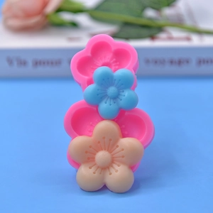 DIY two-flower silicone baking mold for chocolate, mousse cake, and resin craft