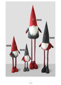 Detailed comparison of four telescopic Christmas gnomes in sizes 65cm to 160cm