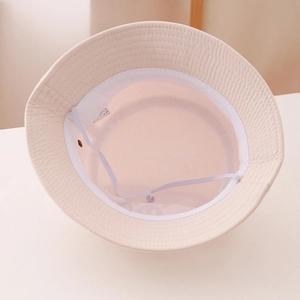 Dettagli del cappello da sole per bambini in cotone con sottogola elastico e fodera