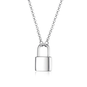 925 Sterling Silver Necklace With Padlock Pendant Minimalist Luxury Clavicle Chain Jewelry For Women