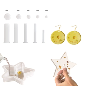 Silicone Mold Screw Shape DIY Resin Casting Hole Making Tool For Jewelry Crafting Epoxy Resin Cement Plaster