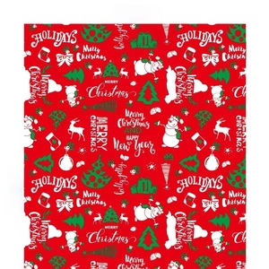 Detailed view of Christmas PE gift bag with deer pattern and 915mm x 1450mm dimensions