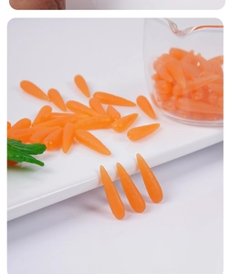 Miniature resin carrots with realistic texture for DIY miniature scene crafts