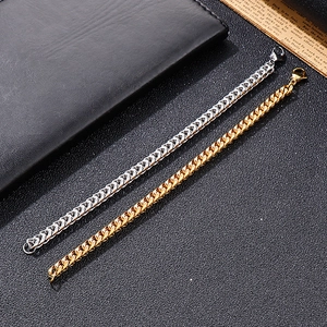 Hip hop style dragon bone chain bracelets in gold and silver finishes for men