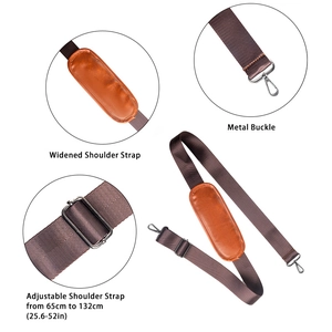 Sac à vêtements convertible marron avec bandoulière réglable et détails métalliques