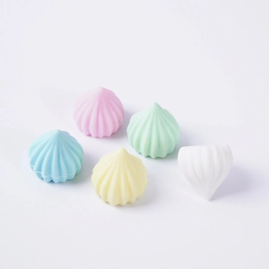 Colorful spiral meringue candy props in macaron pastel colors for DIY crafts and decor