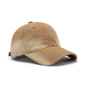 Classic washed khaki cotton baseball cap for men and women with vintage distressed finish