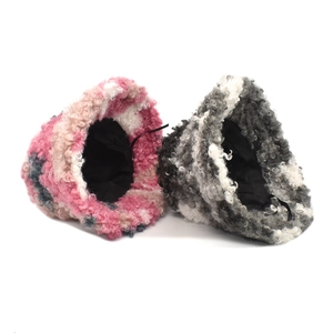 Chapeaux bob en laine d'agneau tie-dye pour femmes, styles en peluche épaisse pour l'hiver