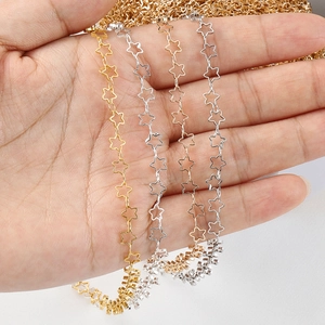 5mm hollow pentagram star chain link for DIY handmade necklace and bracelet jewelry