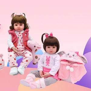 Realistic Reborn Baby Doll Silicone Limbs Soft Cotton Body Newborn Style Handmade Lifelike Toy For Kids Collection