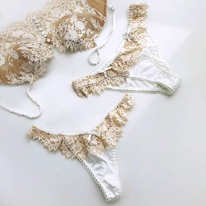 Perizoma In Pizzo Per Donna Slip In Raso Con Fiocco Lingerie Sexy Traspirante Motivo Floreale Biancheria Intima