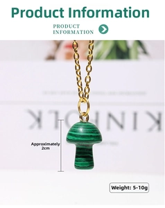 Detail of mushroom pendant size approximately 2cm and 5-10g weight with green stone texture