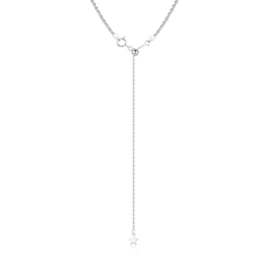 Elegant S925 sterling silver Y-shaped necklace featuring a star pendant and adjustable chain