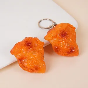 Realistisches Simuliertes Hähnchen-Nugget-Modell Realistisches PVC Künstliches Brathähnchen Lebensmittel Fotografie Requisite Dekor Schlüsselanhänger