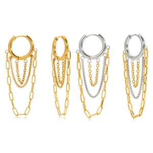 Minimalistische Messing 14k Vergulde Gelaagde Ketting Kwastje Ringen Oorringen Voor Vrouwen Euro Amerikaanse Sieraden