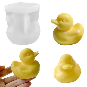 Stampo In Silicone Piccola Anatra Gialla 3D DIY Candela Profumata Sapone Gesso Resina Strumento Artigianale Ornamento