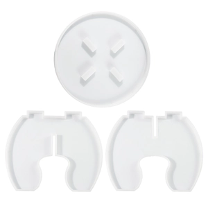 Set di stampi in silicone in tre pezzi per sgabello fai-da-te con piano circolare