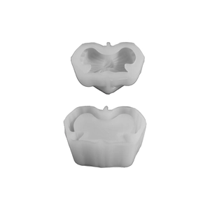 Bow tie ribbon silicone resin mold for DIY candle making and storage boxes
