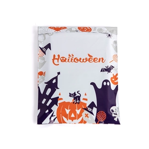 Halloween Versandtaschen Wasserdicht Weiß Coextrudierte Folie Selbstklebend Kunststoff Briefumschläge Für Kleidung Verpackung