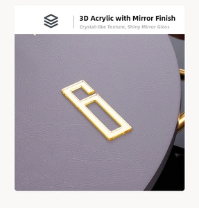 Detailed macro view of 3D gold acrylic letter G with a luxury mirrored finish