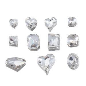 Sparkling transparent crystal rhinestones in assorted shapes for DIY nail art and jewelry