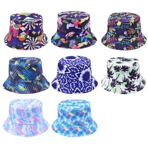 Reversible printed bucket hats for men and women with diverse artistic patterns and styles