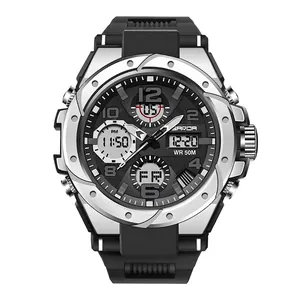 Orologio Sportivo SANDA Uomo Donna Doppio Display Elettronico Quarzo Lega di Zinco Resina Impermeabile Luminoso Sveglia Orologio