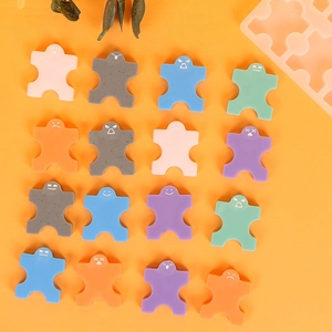 DIY silicone doll molds for building block toys with various colorful emoji expressions