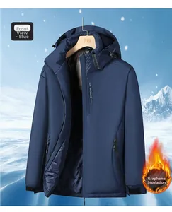Details des Graphen-Heizfutters mit Wabenstruktur in der wasserdichten Herrenjacke