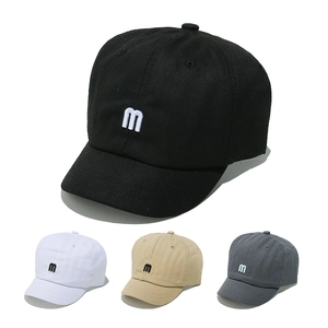 Casquette De Baseball En Coton À Bord Court Lettre M Brodée Chapeau Pare-Soleil Décontracté Style Japonais Rétro Unisexe Réglable