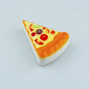 Miniature pizza slice fidget toy pen with realistic simulation toppings for stress relief