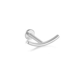 Detail showing S925 hallmark on the flat base of a silver butterfly cartilage piercing