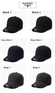 Detailed grid of winter thermal baseball caps with earmuffs in black, navy, and gray