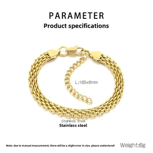 Detailed view of gold braided texture stainless steel bracelet with lobster clasp