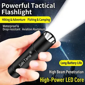 Portable LED Flashlight Aluminum Alloy USB Rechargeable Mini Waterproof Handheld Torch For Outdoor Camping Emergency Hiking