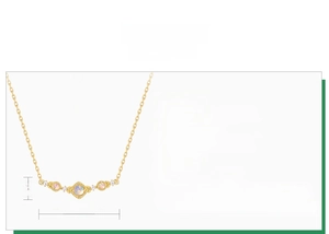 Detailed specifications of S925 sterling silver opal necklace with product dimensions