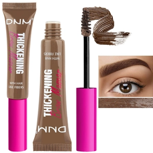Brown brow mascara with bionic fibers for thickening and a long-lasting natural look