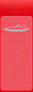 Detailed spec chart for 925 sterling silver tennis bracelet with 18 round cubic zirconia gems