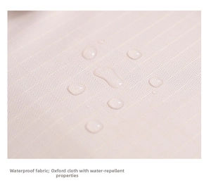 Macro view of water-repellent oxford cloth material showing high-density surface texture