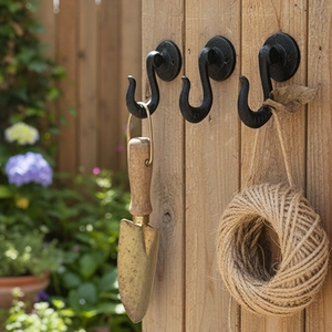 Cast Iron Wall Hook Retro Industrial Single Heavy Duty Wall Mounted For Garden Entryway Coat Plant Decorative