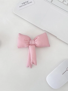 Pendentif nœud rose pour sacs avec de longs rubans au style coréen minimaliste