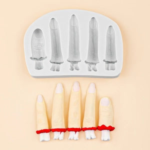 Realistische vijf-vinger siliconen mal voor Halloween chocolaatjes en ambachten van hars